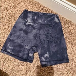 Women's Marble Pattern Bike Shorts
